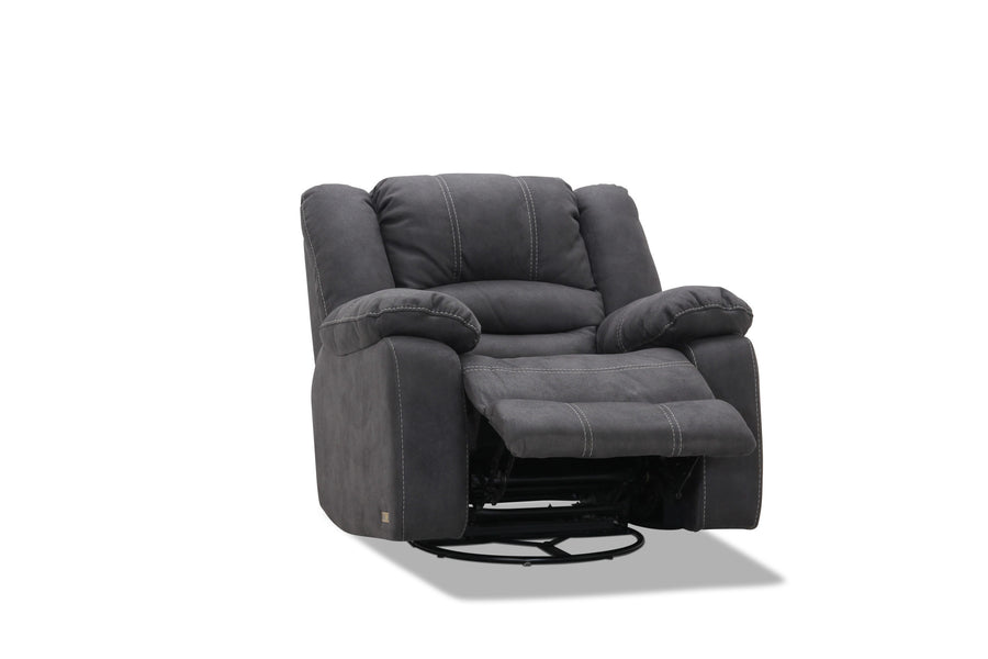 Cinema reclinerfåtölj manuell tyg grå