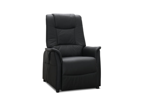 Falun reclinerfåtölj med lift-up svart läder/PU