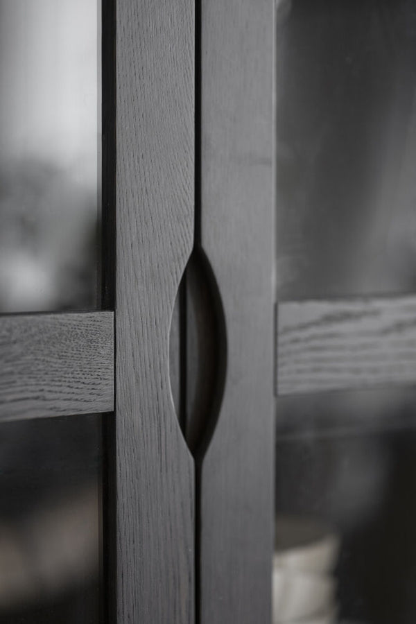 Filippa vitrinskåp 2D 1L mörkbrun ek