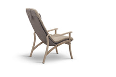 Gotland fåtölj med fotpall fårskinn ljusbeige/vitpigmenterad ek