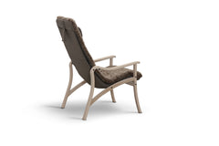 Gotland fåtölj med fotpall fårskinn beige/vitpigmenterad ek