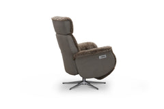 Lissabon reclinerfåtölj med elektrisk funktion beige fårskinn