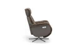 Lissabon reclinerfåtölj med elektrisk funktion beige fårskinn