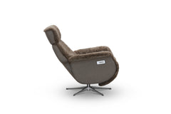 Lissabon reclinerfåtölj med elektrisk funktion beige fårskinn