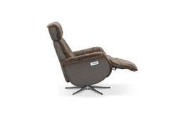 Lissabon reclinerfåtölj med elektrisk funktion beige fårskinn