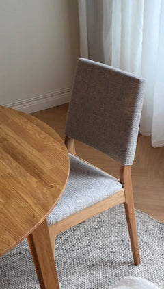 Medford stol ek/ljusbeige tyg 2-pack