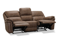Nashville soffgrupp med recliner 3-sits och 2 fåtöljer brun