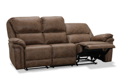 Nashville soffgrupp med recliner 3-sits och 2 fåtöljer brun