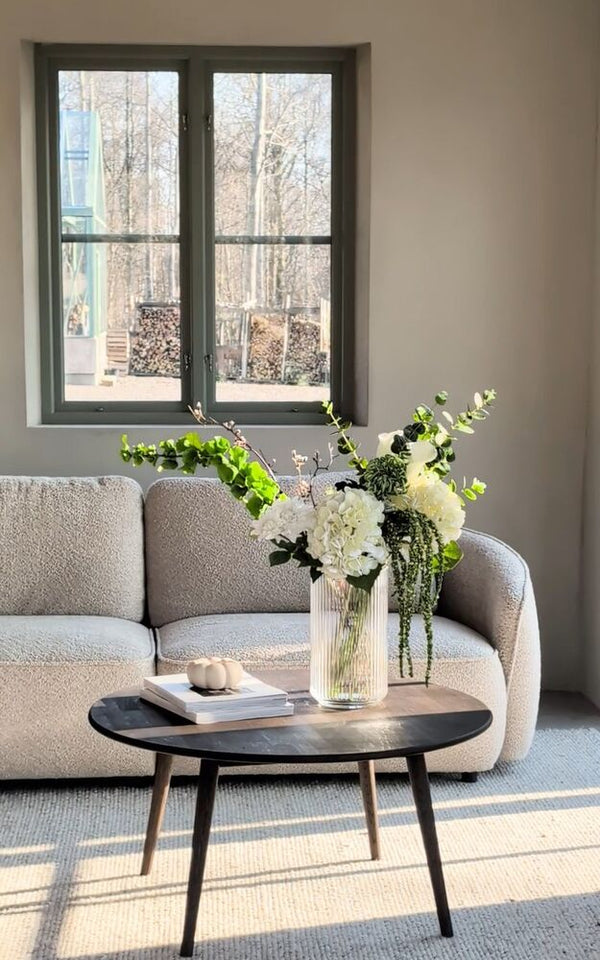 Norris soffa 3-sits-schäslong H ljusbeige tyg Anna #2