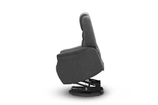 Oslo lyftfåtölj 2 motorer med snurr tyg grå