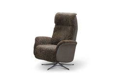 Tofta reclinerfåtölj fårskinn beige