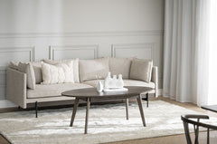 Yumi soffbord ovalt 130x65 brun ek