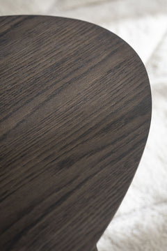 Yumi soffbord ovalt 130x65 brun ek