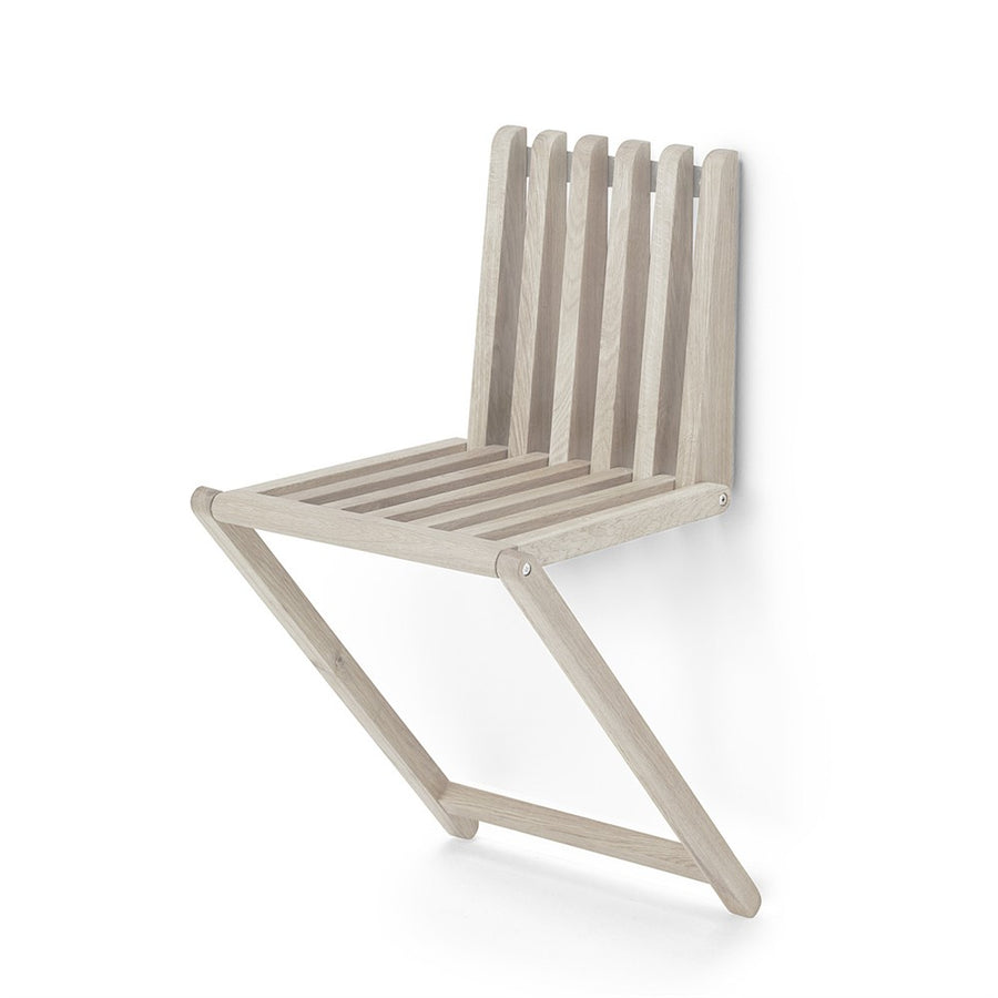 Zitti fällbar väggpall vitoljad ek