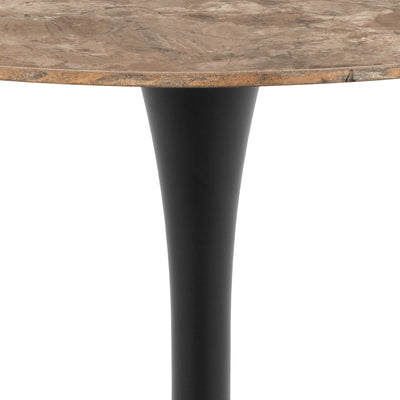 Malta matbord beige keramik/svart 90 cm