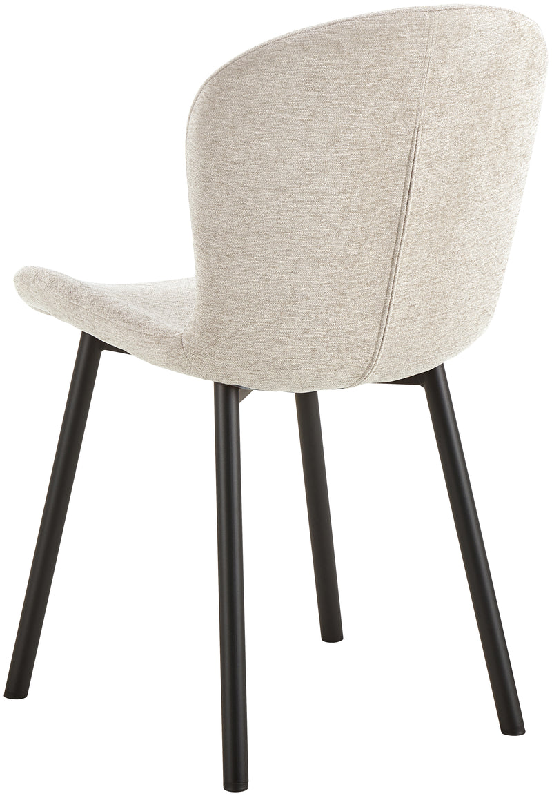 Esra matstol beige/svart 2-pack