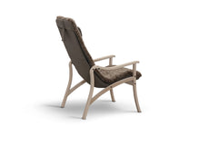 Gotland fåtölj med fotpall fårskinn beige/vitpigmenterad ek