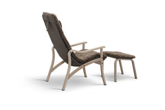 Gotland fåtölj med fotpall fårskinn beige/vitpigmenterad ek