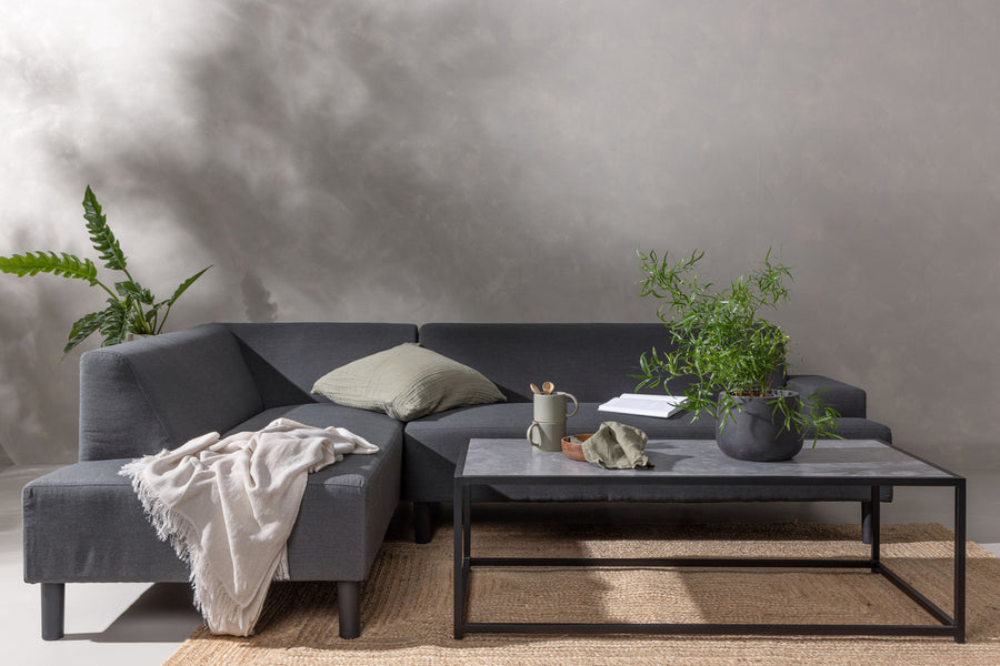 Mecka soffgrupp grå