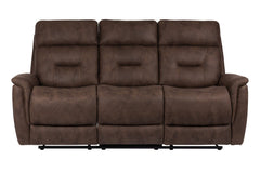Johan reclinersoffa 3-sits med el tyg brun