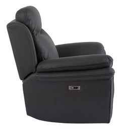 Manne reclinerfåtölj med el tyg svart