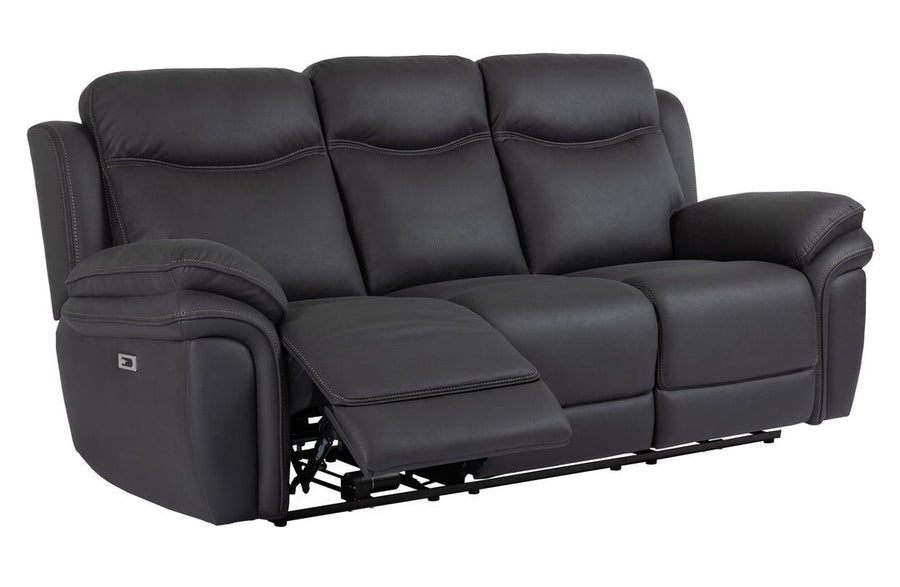 Manne reclinersoffa 3-sits med el tyg svart
