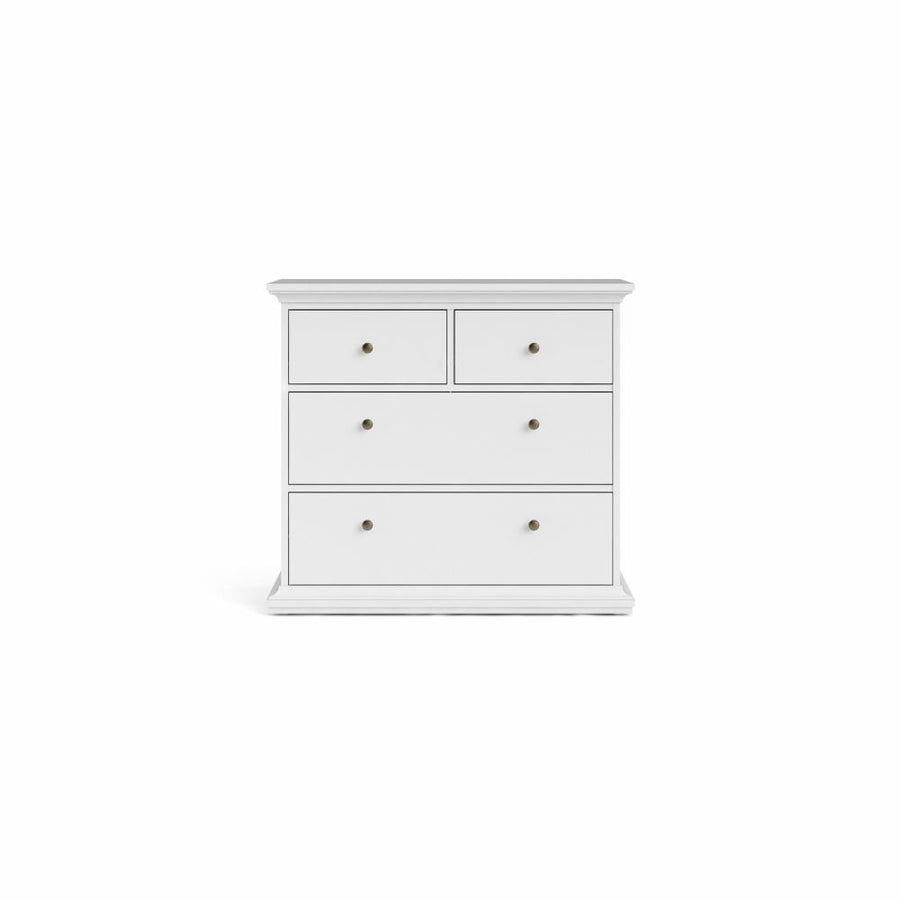 Paris byrå 2+2 lådor vit