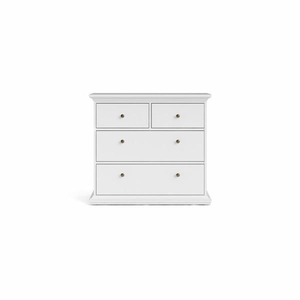 Paris byrå 2+2 lådor vit