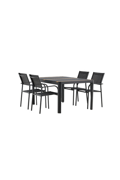 Matbordet Togo och stolarna Santorini
