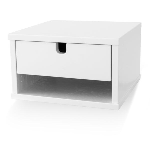 Klinte sängbord vägghängt vitlack