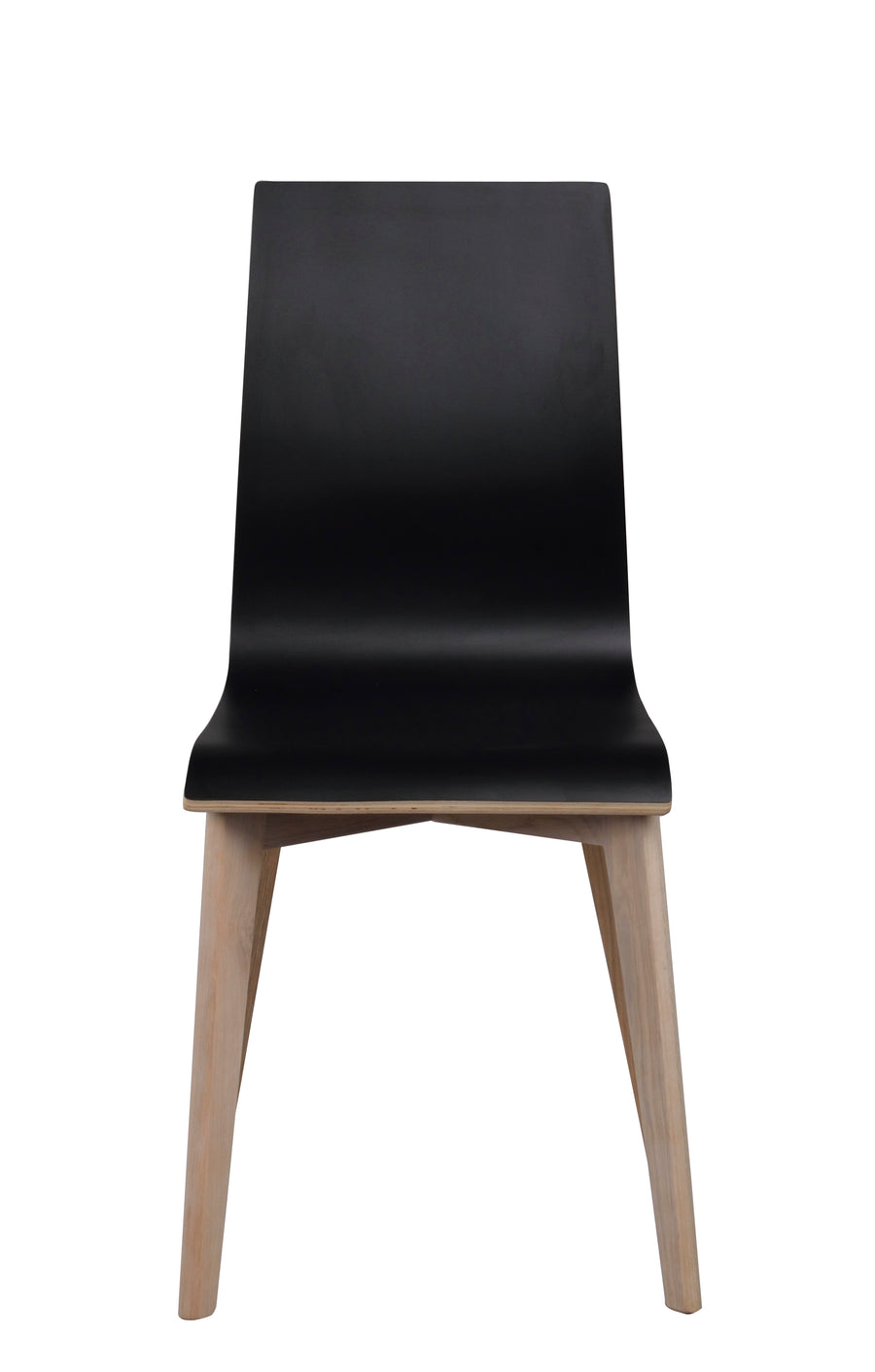 Gracy stol svart laminat/vitpigmenterad ek 2-pack