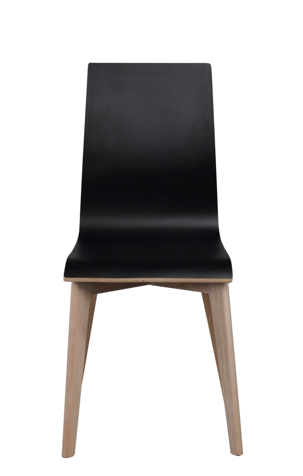 Gracy stol svart laminat/vitpigmenterad ek 2-pack