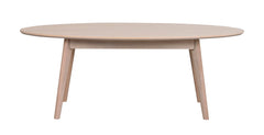 Yumi soffbord ovalt 130x65 vitpigmenterad ek