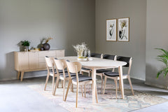 Filippa sideboard 122 vitpigmenterad ek
