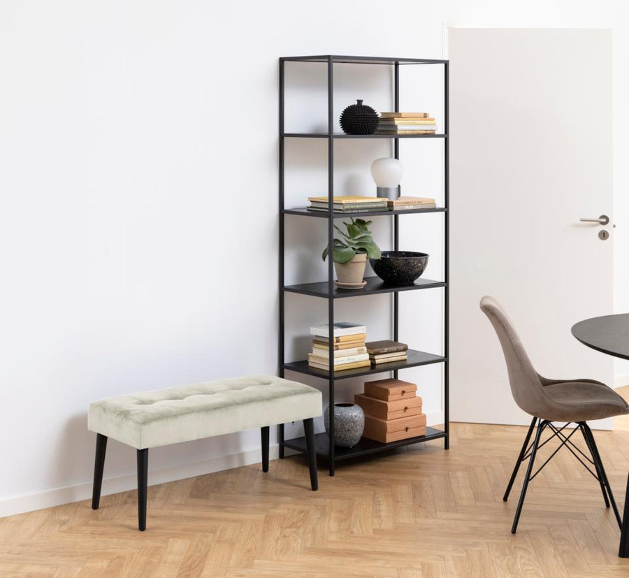 Seaford bokhylla 5 hyllor svart