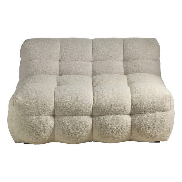 Kendall fåtölj 1,5-sits vit teddy