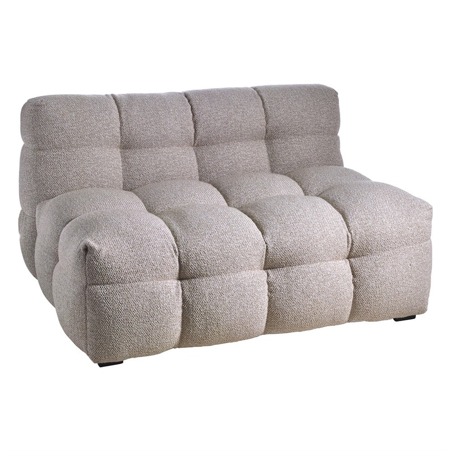 Kendall fåtölj 1,5-sits beige bouclé