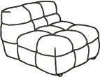 Kendall fåtölj 1-sits beige bouclé