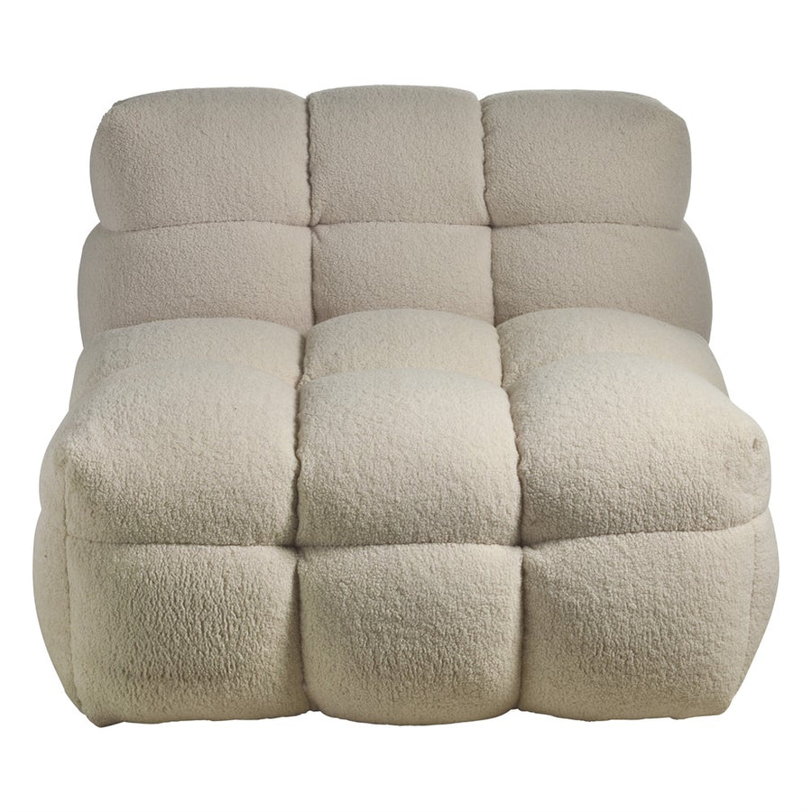 Kendall fåtölj 1-sits vit teddy