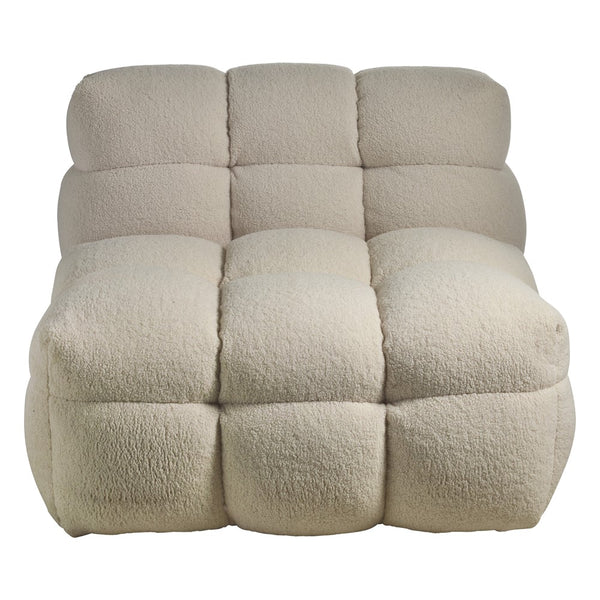 Kendall fåtölj 1-sits vit teddy