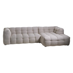 Kendall 3-sits med divan höger beige bouclé