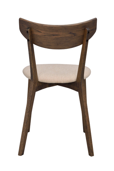 Ami stol brun ek/beige tyg 2-pack