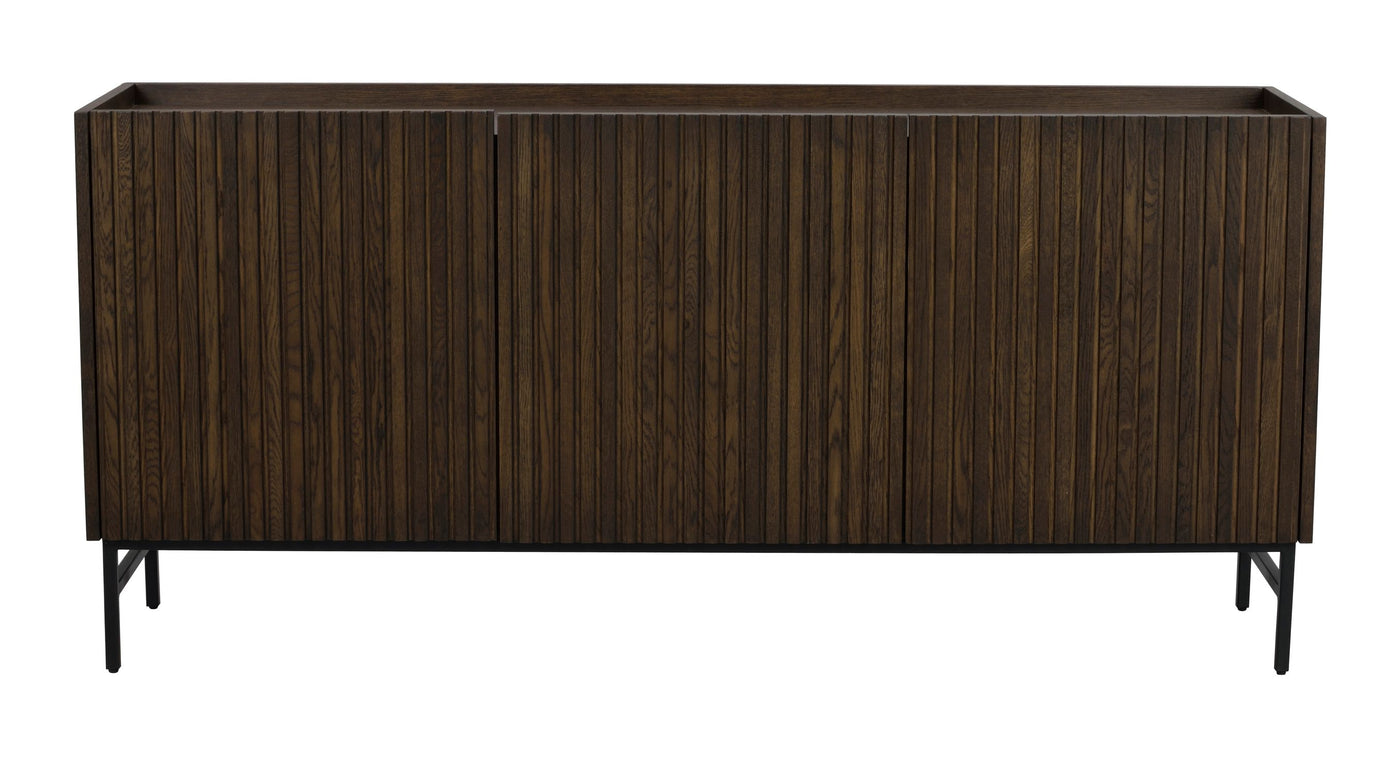 Halifax sideboard 160 brun ek/svart metall