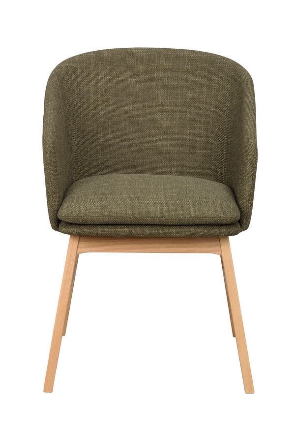 Windham karmstol grönt tyg/ekben 2-pack