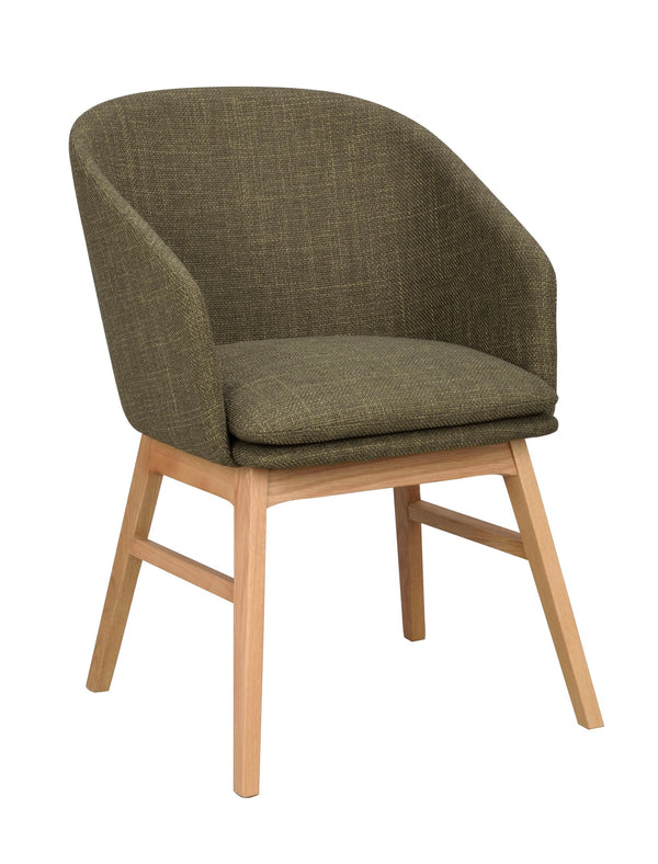 Windham karmstol grönt tyg/ekben 2-pack