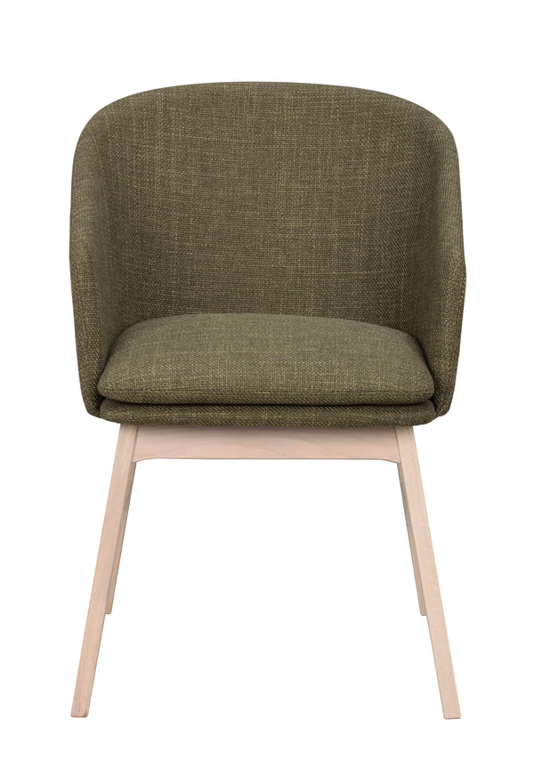 Windham karmstol grönt tyg/vitpigmenterade ekben 2-pack