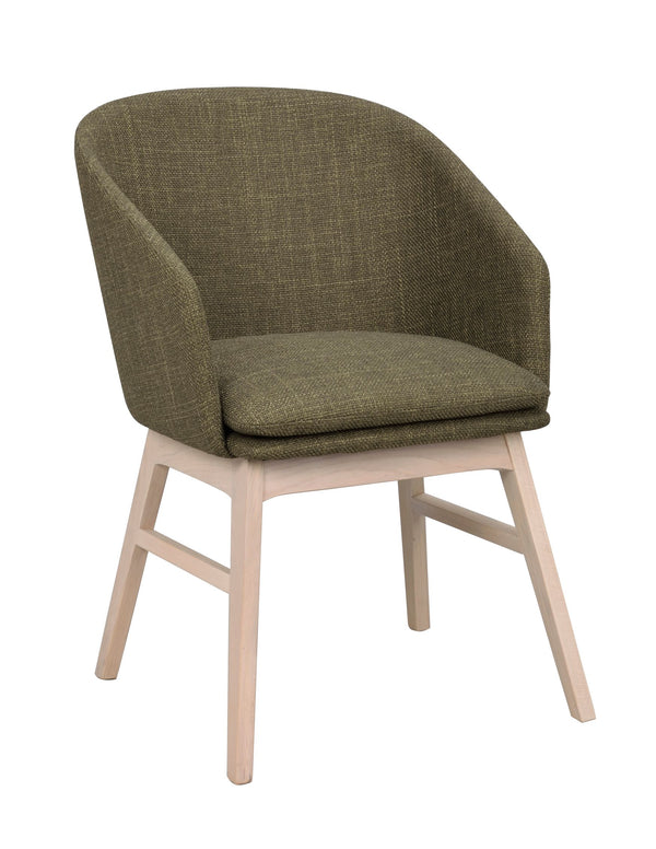 Windham karmstol grönt tyg/vitpigmenterade ekben 2-pack