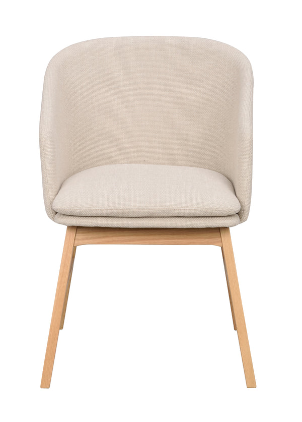 Windham karmstol beige tyg/ekben 2-pack