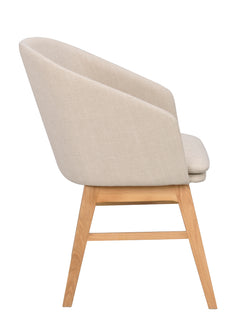 Windham karmstol beige tyg/ekben 2-pack