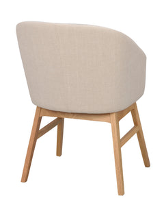 Windham karmstol beige tyg/ekben 2-pack